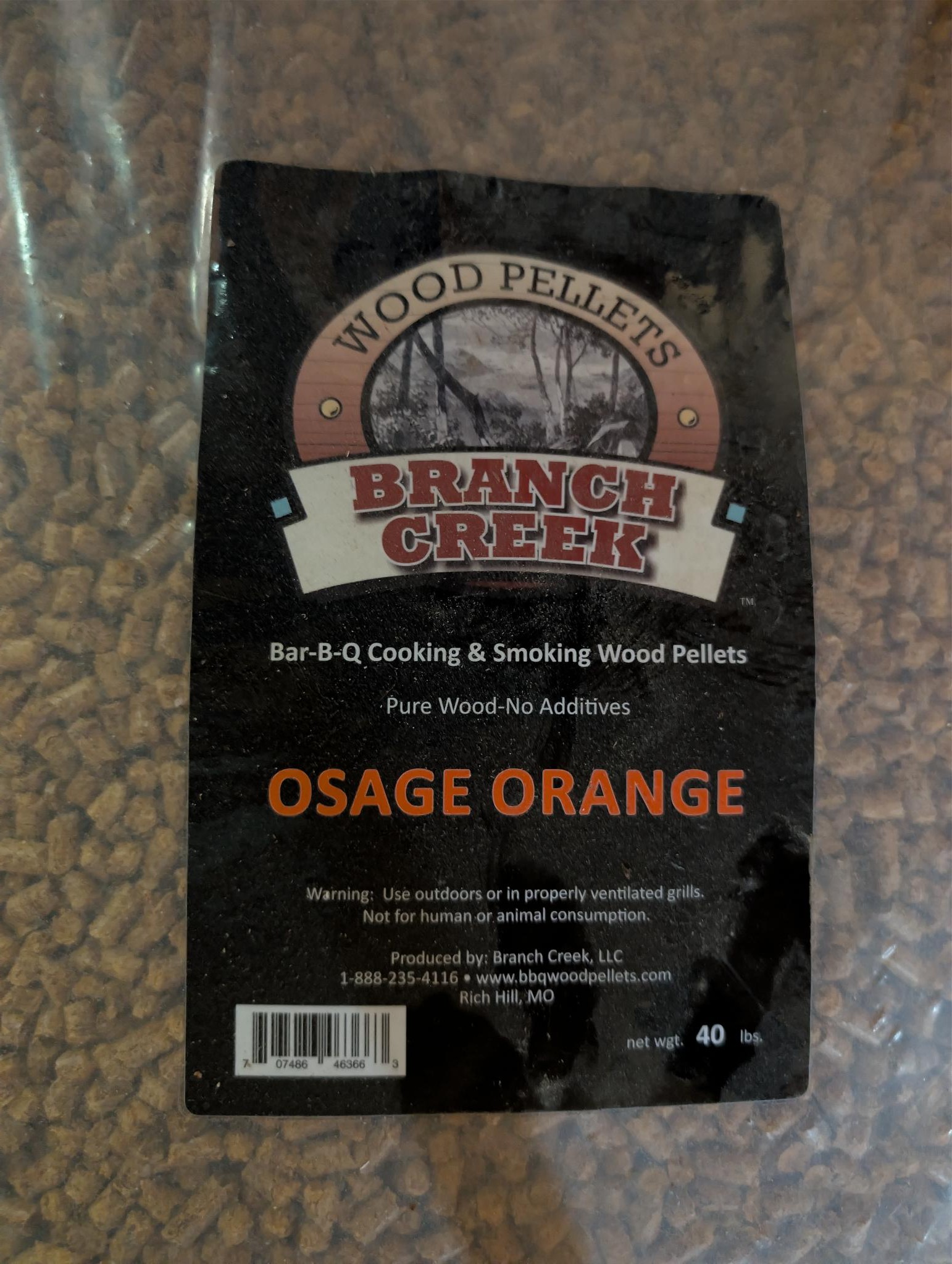 Osage orange hardwood pellets